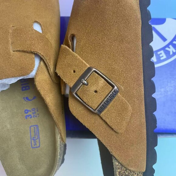 Birkenstock Boston Soft Footbed Sandals: Adjustable Suede Comfort (Narrow Fit) - Picture 5 of 5